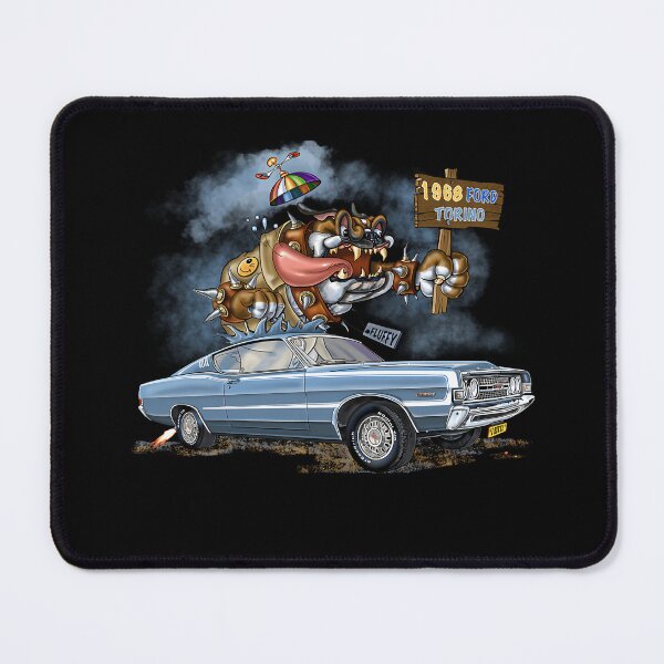 Item preview, 1968 Ford Torino Muscle Car Cartoon Bulldog designed and sold by suharshaka.
