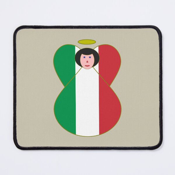 Aperçu de l'œuvre Drapeau italien, ange mignon, fierté nationale italienne créée et vendue par AuntieShoe.