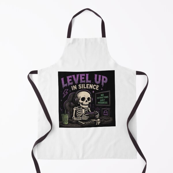 Item preview, Level Up In Silence Gamer Skeleton designed and sold by ThilankaDesign.
