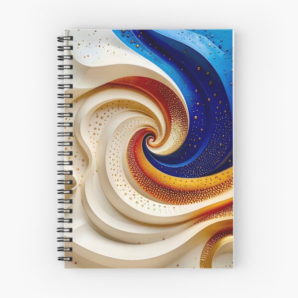 Item preview, Colorful Swirling Abstract Pattern in Blue and Gold designed and sold by Vicky Brago-Mitchell®.