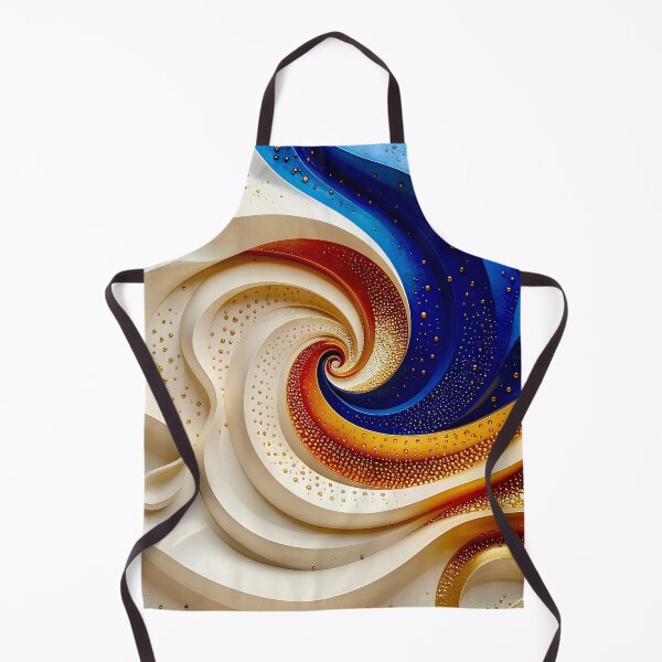 Item preview, Colorful Swirling Abstract Pattern in Blue and Gold designed and sold by Vicky Brago-Mitchell®.