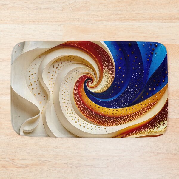 Item preview, Colorful Swirling Abstract Pattern in Blue and Gold designed and sold by Vicky Brago-Mitchell®.