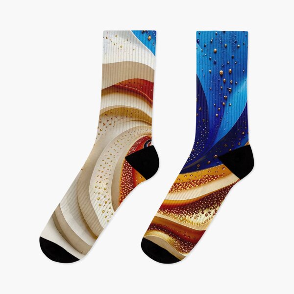 Item preview, Colorful Swirling Abstract Pattern in Blue and Gold designed and sold by Vicky Brago-Mitchell®.