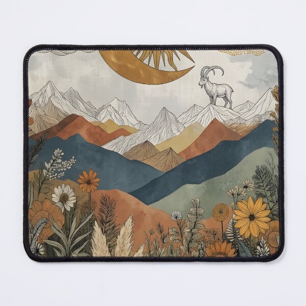 Item preview, Mystic Celestial Valley Bohemian Mountain Landscape Wall Art designed and sold by lyliamanjaga.