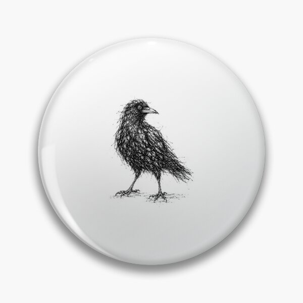 Item preview, Black Crow Raven Bird Dark Gothic Wildlife Illustration Design designed and sold by kiralynstration.