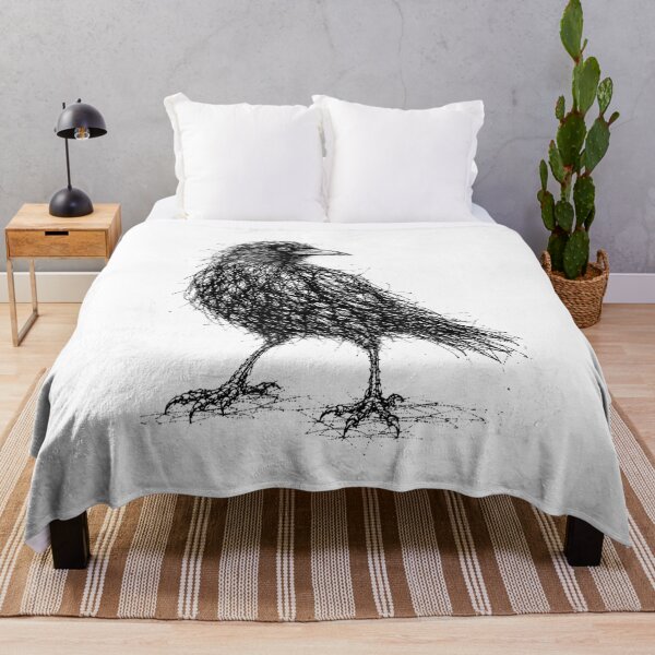 Item preview, Black Crow Raven Bird Dark Gothic Wildlife Illustration Design designed and sold by kiralynstration.