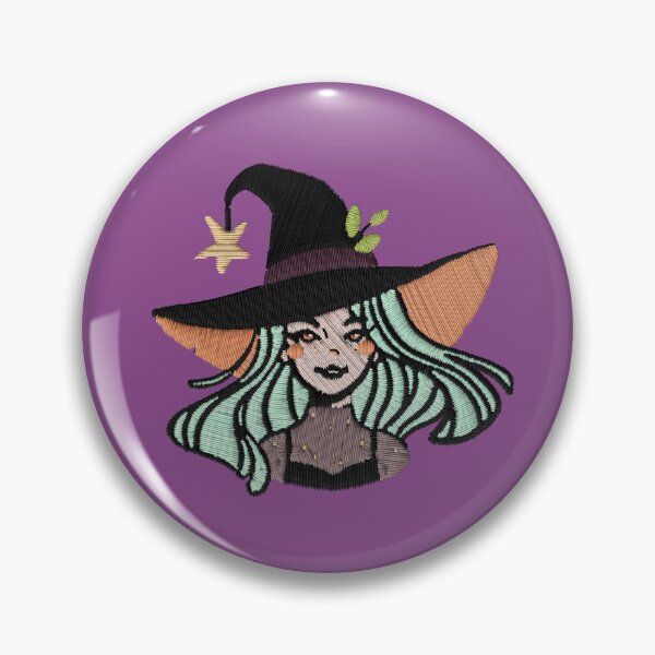 Artikelvorschau, Hexenporträt-Stickaufnäher – Witchcore Art entworfen und verkauft von · GAMING SOUL ·.