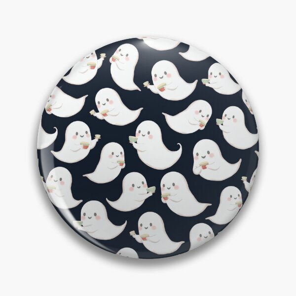 Item preview, Ghosts Drinking Tea Illustration Pattern designed and sold by UnhingedBird.