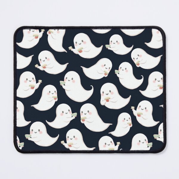 Item preview, Ghosts Drinking Tea Illustration Pattern designed and sold by UnhingedBird.