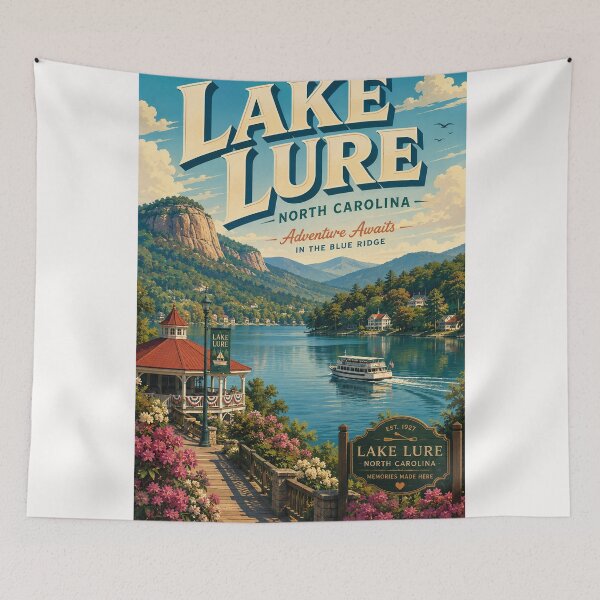 Item preview, Lake Lure North Carolina beneath the Blue Ridge Mountains designed and sold by Places On Earth.