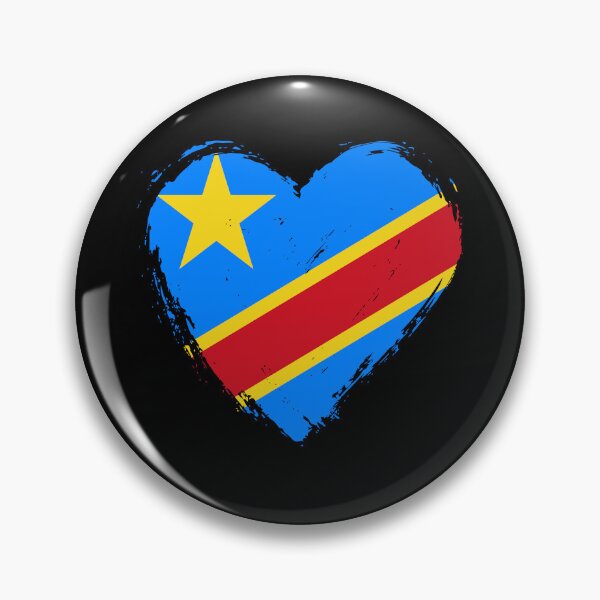 Item preview, Distressed Democratic Republic Of The Congo Flag Heart CD designed and sold by shitpostee.