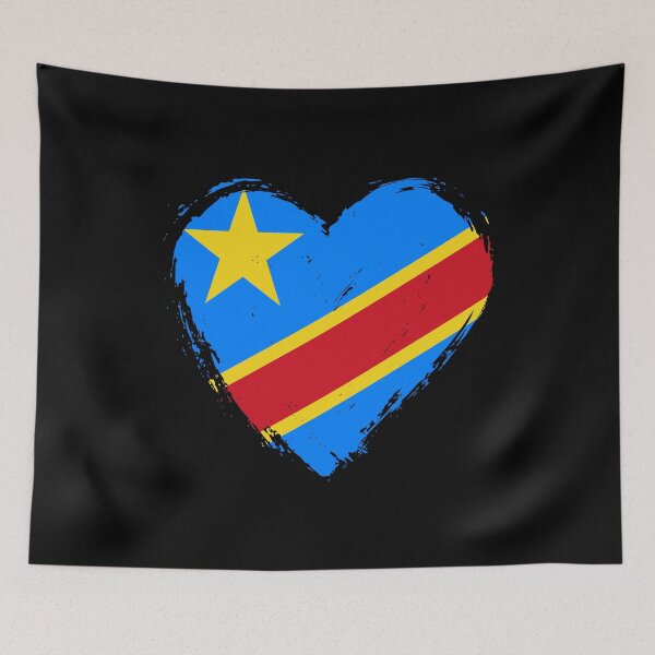 Item preview, Distressed Democratic Republic Of The Congo Flag Heart CD designed and sold by shitpostee.