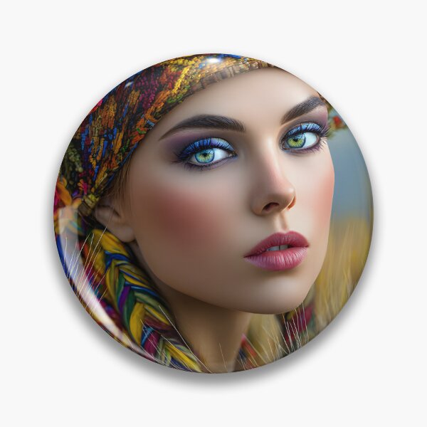 Item preview, Vibrant Floral Portrait in Golden Wheat Field designed and sold by Artessie.
