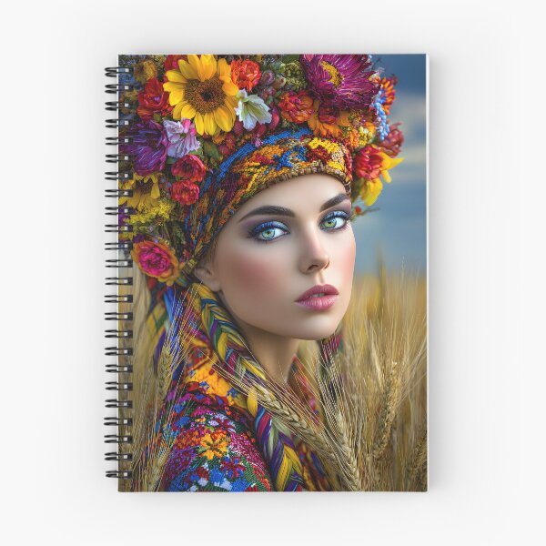 Item preview, Vibrant Floral Portrait in Golden Wheat Field designed and sold by Artessie.