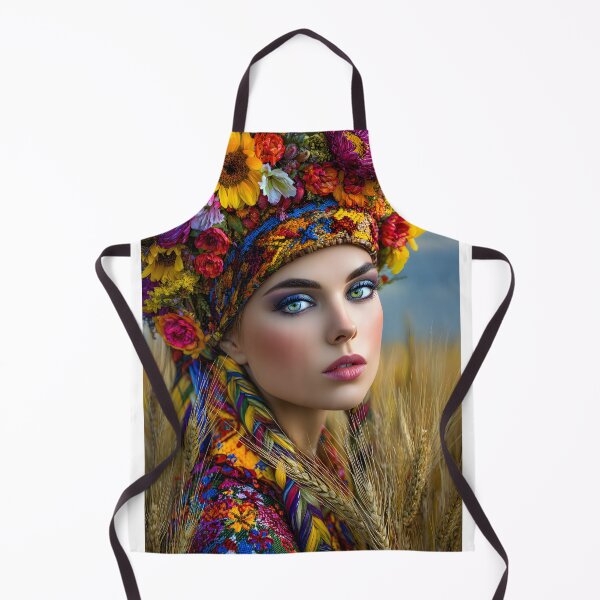 Item preview, Vibrant Floral Portrait in Golden Wheat Field designed and sold by Artessie.