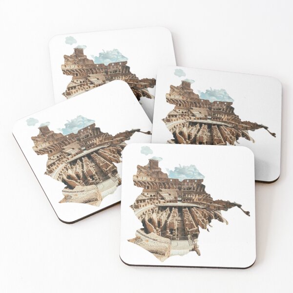 Item preview, Rome Map Colosseum Ancient Amphitheater Architecture Silhouette V2 designed and sold by Maroan93.