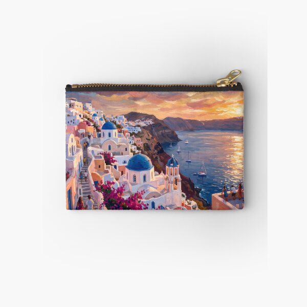 Item preview, Sunset Over Oia Santorini designed and sold by RedPeaStudio.