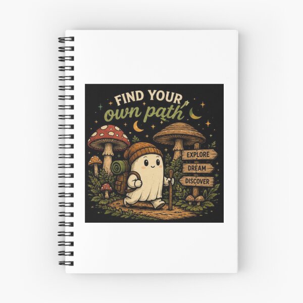 Item preview, Find Your Own Path Ghost Mushroom designed and sold by ThilankaDesign.