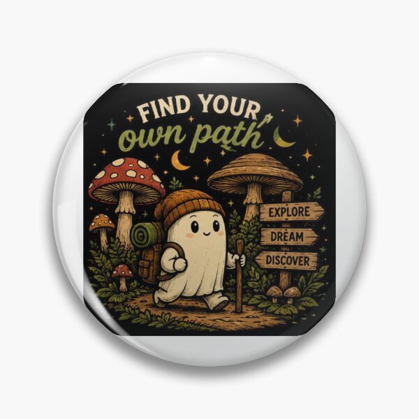 Item preview, Find Your Own Path Ghost Mushroom designed and sold by ThilankaDesign.