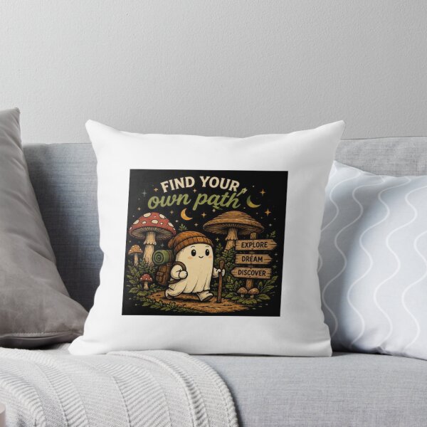 Item preview, Find Your Own Path Ghost Mushroom designed and sold by ThilankaDesign.