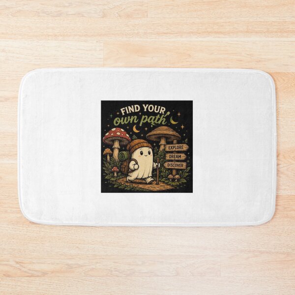 Item preview, Find Your Own Path Ghost Mushroom designed and sold by ThilankaDesign.
