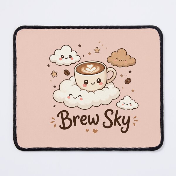 Item preview, Brew Sky Cute Coffee Clouds Kawaii Coffee Lover Aesthetic Cartoon Mug Sticker Gift designed and sold by Sanika arts .