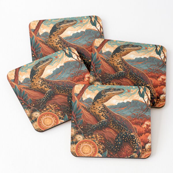 Item preview, Aboriginal Inspired Dot Art - Australian Goanna Lizard designed and sold by GrinGalore.