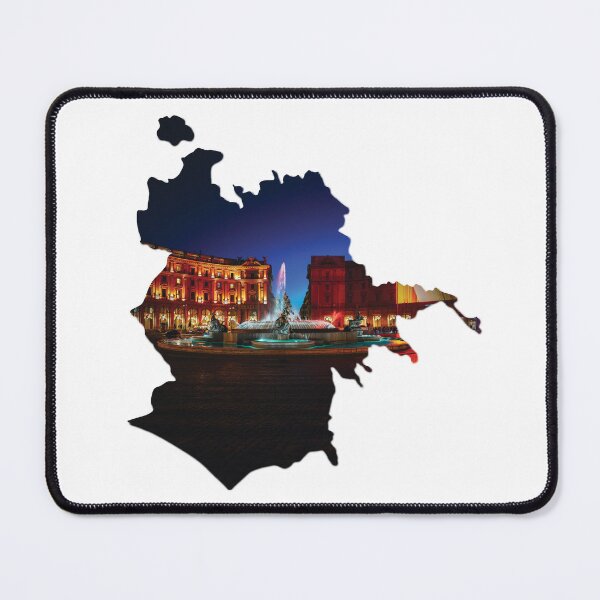 Item preview, Rome Map Piazza della Repubblica Fountain of the Naiads Silhouette designed and sold by Maroan93.