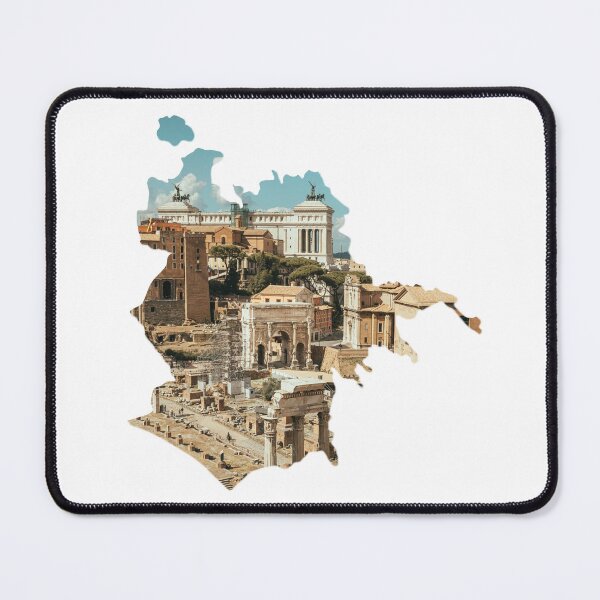 Item preview, Rome Map Roman Forum Altare della Patria Ancient Ruins Silhouette designed and sold by Maroan93.
