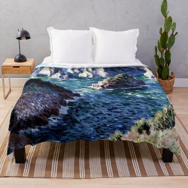 Item preview, Rocks at Belle-Île: A Dramatic Impressionist Seascape of Rugged Coastal Cliffs designed and sold by artdesignsnow.