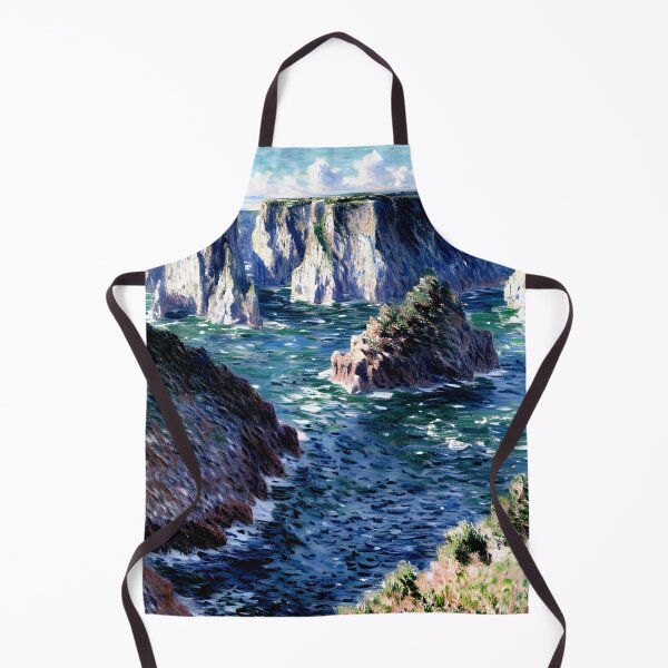 Item preview, Rocks at Belle-Île: A Dramatic Impressionist Seascape of Rugged Coastal Cliffs designed and sold by artdesignsnow.