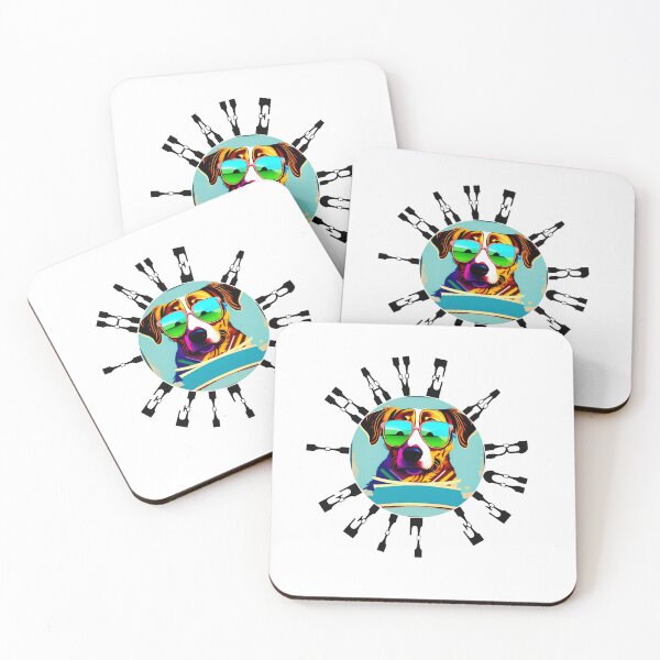 Item preview, I have a ruff life – cute happy Dachshund wearing sunglasses magnet designed and sold by pawsome purrfect.