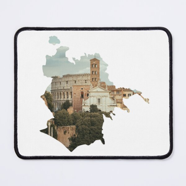 Item preview, Rome Map Santa Francesca Romana Colosseum Skyline Silhouette designed and sold by Maroan93.