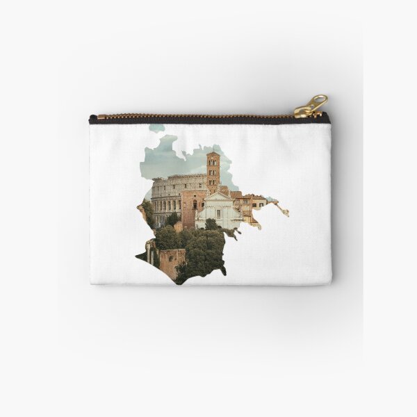 Item preview, Rome Map Santa Francesca Romana Colosseum Skyline Silhouette designed and sold by Maroan93.