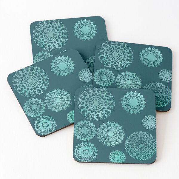 Item preview, Gradient Teal Mandalas  designed and sold by JaygiesDesign.
