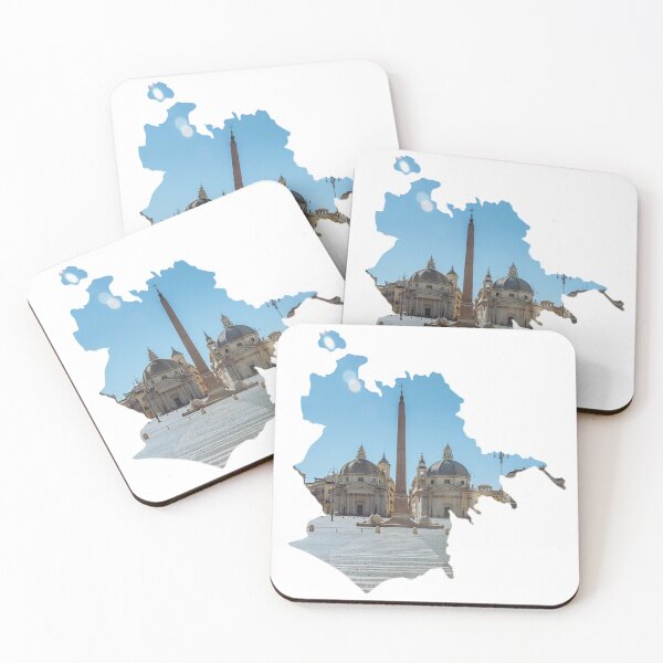 Item preview, Rome Map Piazza del Popolo Obelisk Twin Churches Silhouette designed and sold by Maroan93.