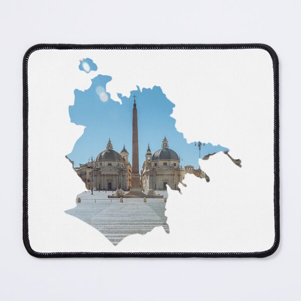 Item preview, Rome Map Piazza del Popolo Obelisk Twin Churches Silhouette designed and sold by Maroan93.