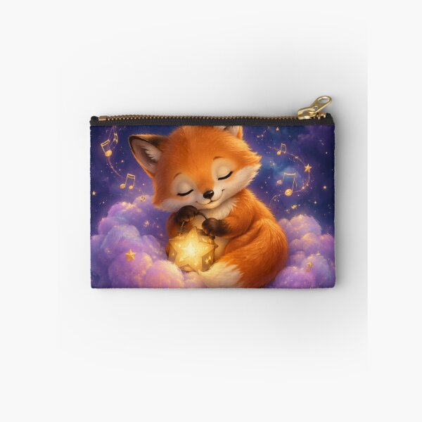 Item preview, Baby Fox with Glowing Star Lantern on a Cloud designed and sold by Einkstudio.