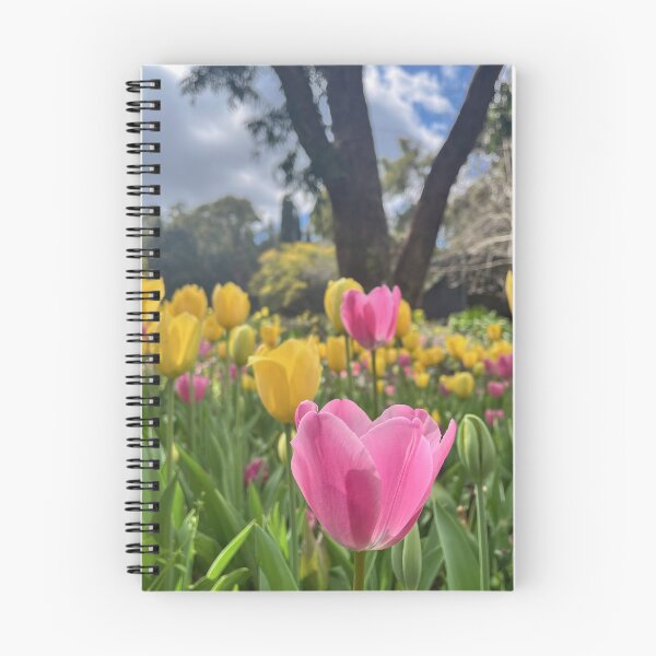 Item preview, Pink and Yellow Tulips Beneath the Clouds designed and sold by Be Captured by Brittany Emma.