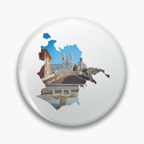 Item preview, Rome Map Spanish Steps Trinita dei Monti Fountain Silhouette designed and sold by Maroan93.