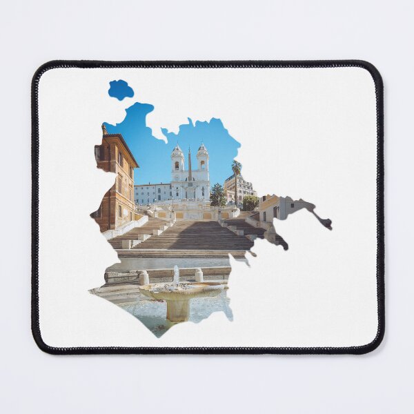 Item preview, Rome Map Spanish Steps Trinita dei Monti Fountain Silhouette designed and sold by Maroan93.