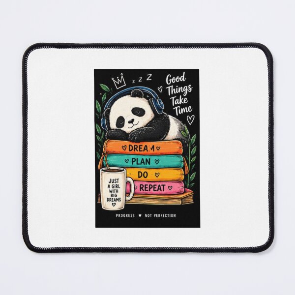 Item preview, Good Things Take Time Panda Books designed and sold by ThilankaDesign.