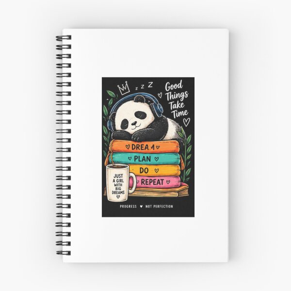 Item preview, Good Things Take Time Panda Books designed and sold by ThilankaDesign.