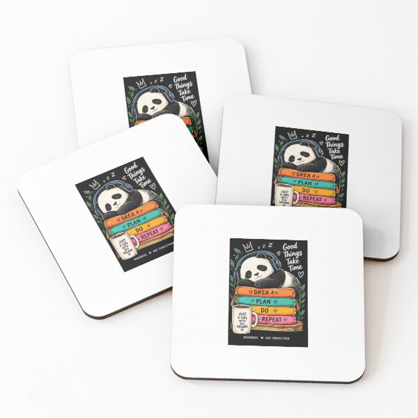 Item preview, Good Things Take Time Panda Books designed and sold by ThilankaDesign.