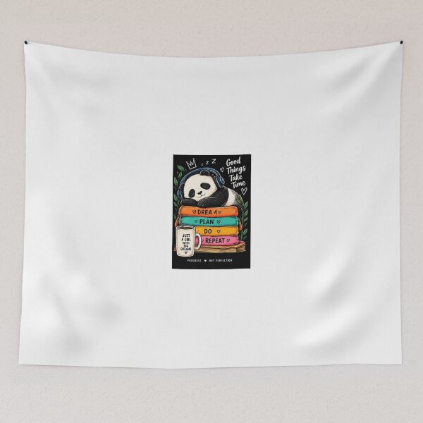 Item preview, Good Things Take Time Panda Books designed and sold by ThilankaDesign.