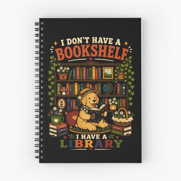 Item preview, Cute dog reading in a cozy library design designed and sold by rafaeltto.