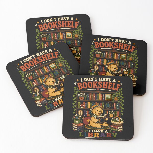 Item preview, Cute dog reading in a cozy library design designed and sold by rafaeltto.