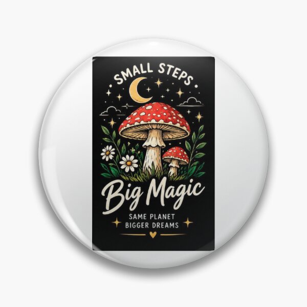 Item preview, Small Steps Big Magic Mushroom designed and sold by ThilankaDesign.