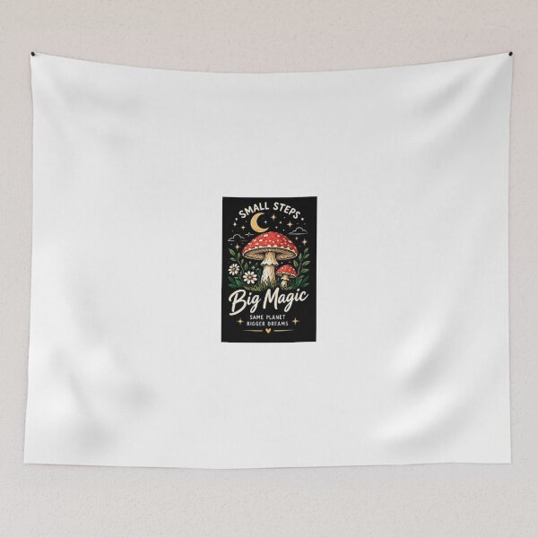Item preview, Small Steps Big Magic Mushroom designed and sold by ThilankaDesign.