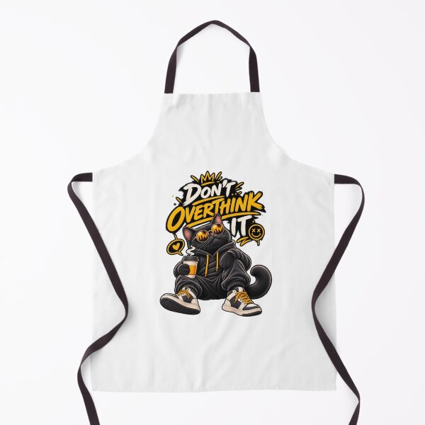 Item preview, Don't Overthink It Cute Black Cat Chill Vibe Streetwear designed and sold by leroo1.